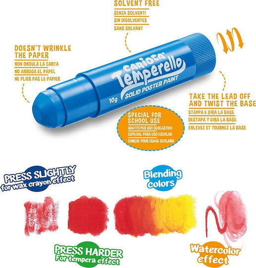 Carioca Temperello Washable Drawing Markers Thick Set 12pcs