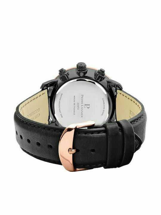 Pierre Lannier Women's Watch with Black Leather Strap