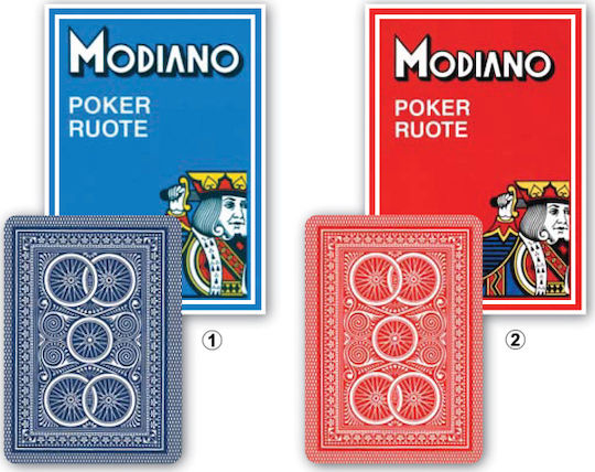 Modiano Ruote 99 Playing Cards Laminated Blue