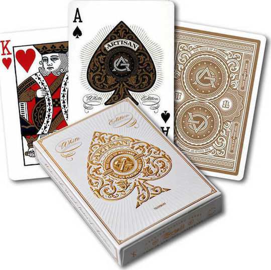 Theory11 Artisan Collectible Playing Cards Laminated for Poker White