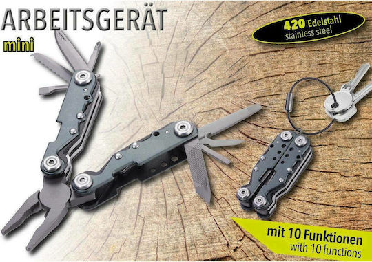 Troika Multitool Breloc Gri Cu Husă