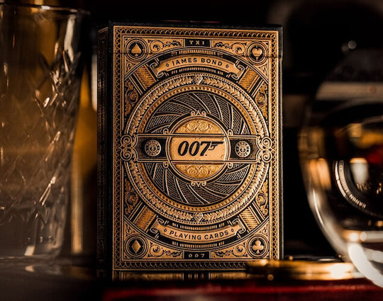 Theory11 James Bond 007 Collectible Playing Cards Laminated for Poker Gold
