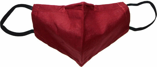 Synchronia Fabric Mask with Filter Pocket & Wire Protective Mask Fabric Small Kids Burgundy BHP001M-S-RD 1pcs