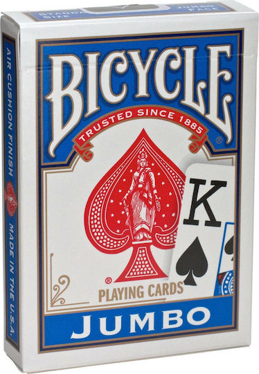 Bicycle Rider Back International Jumbo Τράπουλα Πλαστικοποιημένη Μπλε