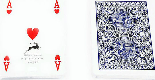 Modiano Poker Golden Trophy Τράπουλα Πλαστική για Poker Μπλε