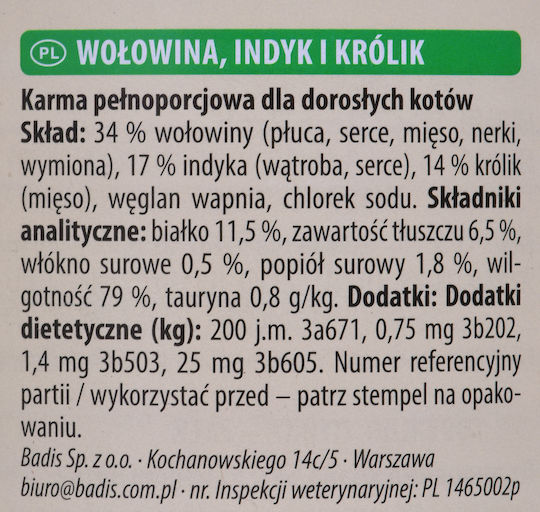 Animonda Carny Adult Υγρή Τροφή για Ενήλικες Γάτες σε Κονσέρβα με Βοδινό, Γαλοπούλα και Κουνέλι χωρίς Σιτηρά 800gr