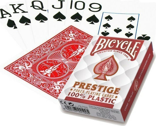 Bicycle Prestige Jumbo F44100 Playing Cards 1pcs Plastic Red