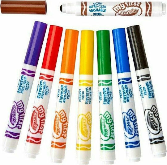 Crayola Mini Kids Washable Drawing Markers Thick Set 8pcs