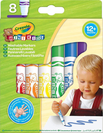 Crayola Mini Kids Washable Drawing Markers Thick Set 8pcs