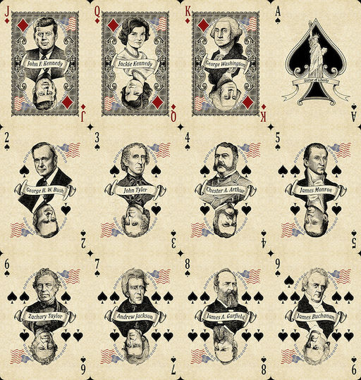 Bicycle U.S Presidents Spielkarten Blau