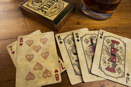 Bicycle Bourbon Collectable Plasticized Playing Cards for Poker Blue