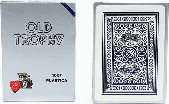Modiano Old Trophy Poker Τράπουλα Πλαστική για Poker Μπλε