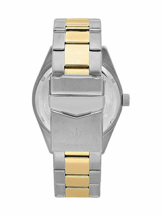 Maserati Competizione Men's Watch 43mm Battery with Silver Metal Bracelet