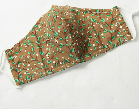 Eco Chic Face Cover Mască de protecție Țesătură Maro M20 1buc