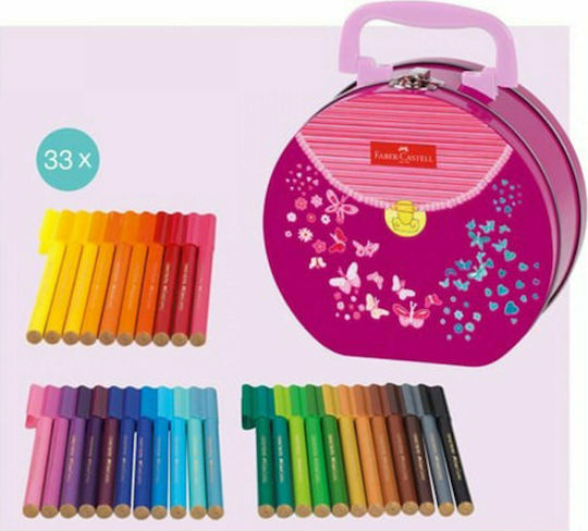 Faber-Castell Μαρκαδόροι Ζωγραφικής Λεπτοί Σετ 33 χρώματα