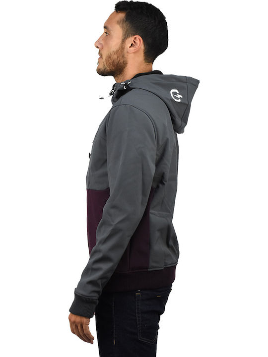Winter Jacke Wine/Grey