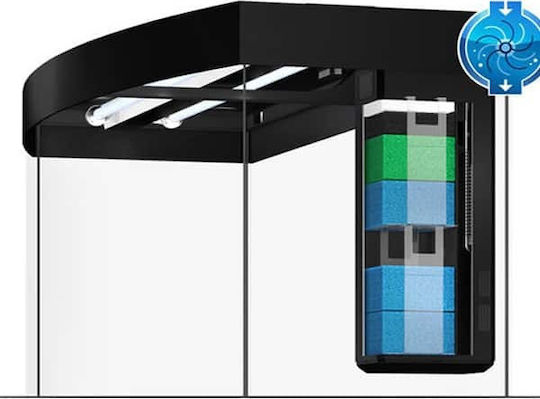 Juwel Vision Acvariu Pentru Pești Cu Memorie Internă 180lt Include Iluminat Încălzitor Circulator Filtru 92x41x55cm Negru