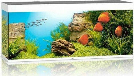 Juwel Rio 450 LED Аквариум за риби С капацитет 450лт с Осветление, Нагревател, Циркулатор, Филтър и 51x51x66см. Бял