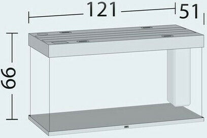 Juwel Rio Acvariu Cu Memorie Internă 350lt Include Iluminat Încălzitor Circulator Filtru 121x51x66cm Negru