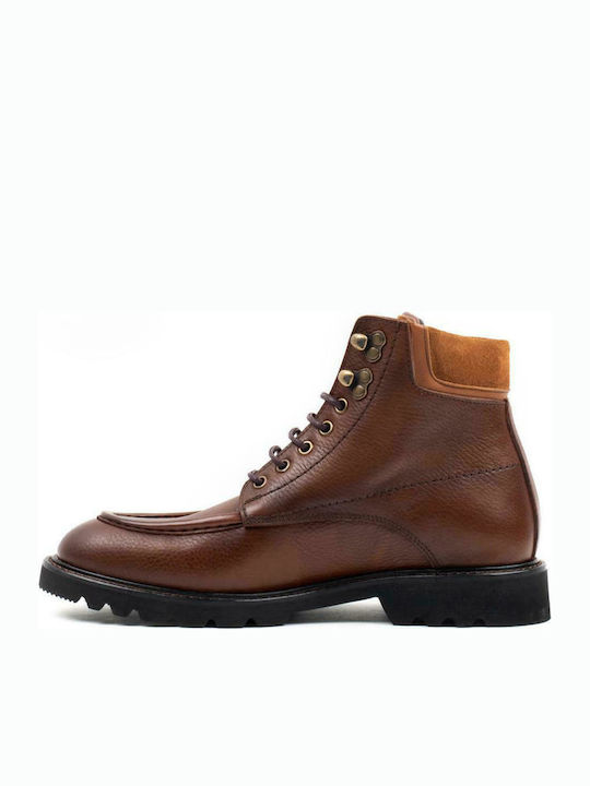 Vice Footwear Men's Leather Military Boots Brown