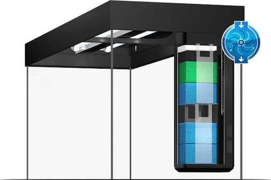 Juwel Rio 125 Ενυδρείο Ψαριών Χωρητικότητας 125lt με Φωτισμό, Θερμαντήρα, Κυκλοφορητή, Φίλτρο, 81x36x50εκ. Μαύρο