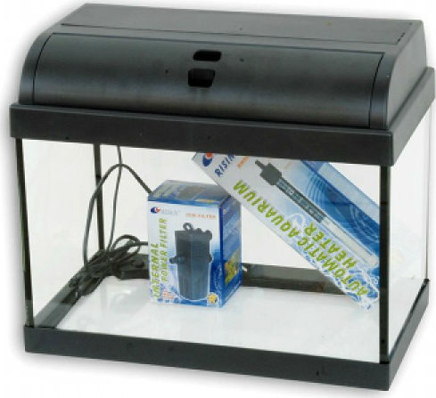 Resun SM-400 Fish Aquarium Capacity 30lt with Lighting, Filter and 40x25.5x35cm Black