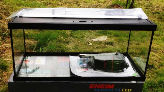 Eheim Aquastar 54 LED Fish Aquarium Capacity 54lt with Lighting, Heater, Filter and 60x30x30cm Black
