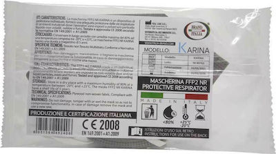 Brand Italia Karina L4 4ply NR Μάσκα Προστασίας FFP2 σε Γκρι χρώμα 50τμχ