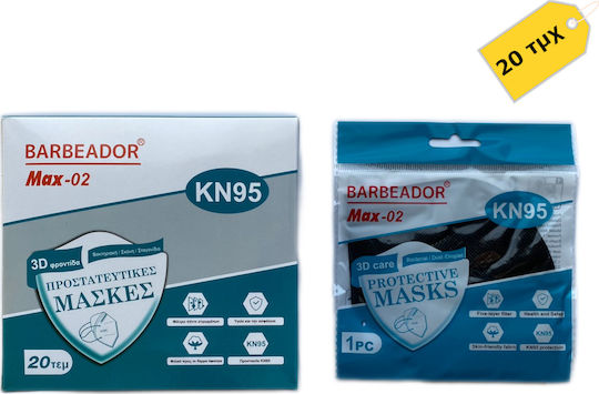 Max Barbeador Max-02 Filtering Half mask FFP2 Маска за защита FFP2 Черен 20бр