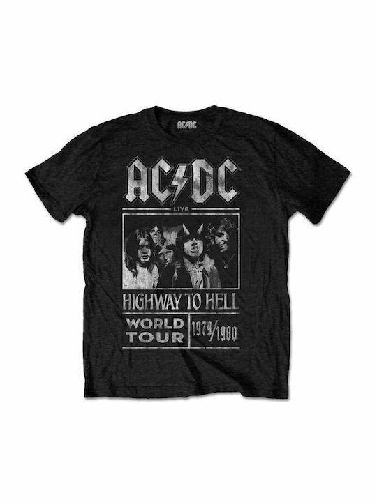 Amplified Highway To Hell World Tour 1979/1980 T-shirt AC/DC Γκρι Βαμβακερό Ανθρακί