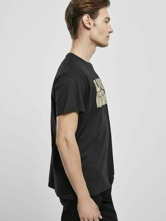 Merchcode Distressed Logo T-shirt Black Cotton