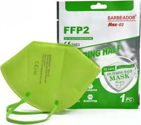 Max Barbeador Max-02 Filtering Half mask FFP2 Protective Mask FFP2 Green 1pcs