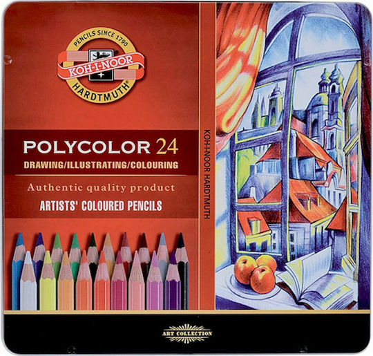 Koh-I-Noor Polycolor 24 Ξυλομπογιές Σετ 24 χρώματα