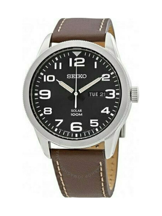 Seiko Uhr Solar mit Braun