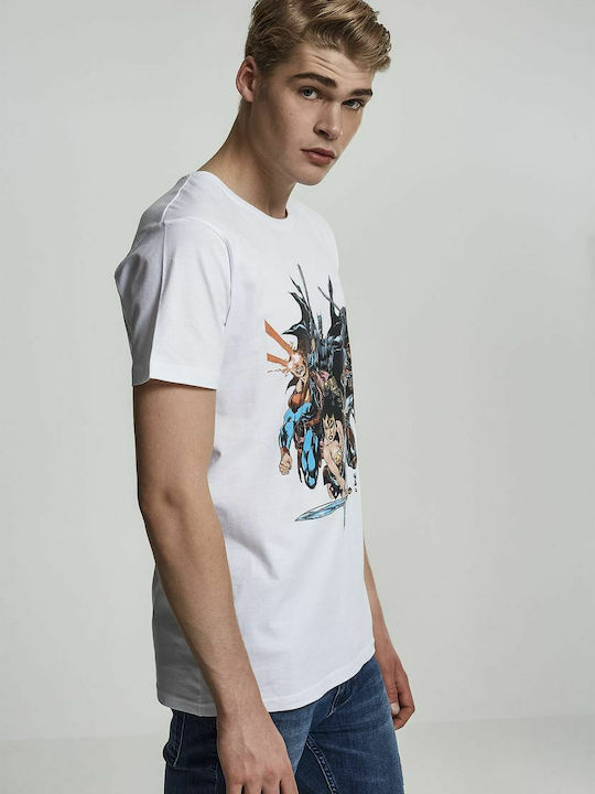 Merchcode Justice League Crew T-shirt Weiß Baumwolle