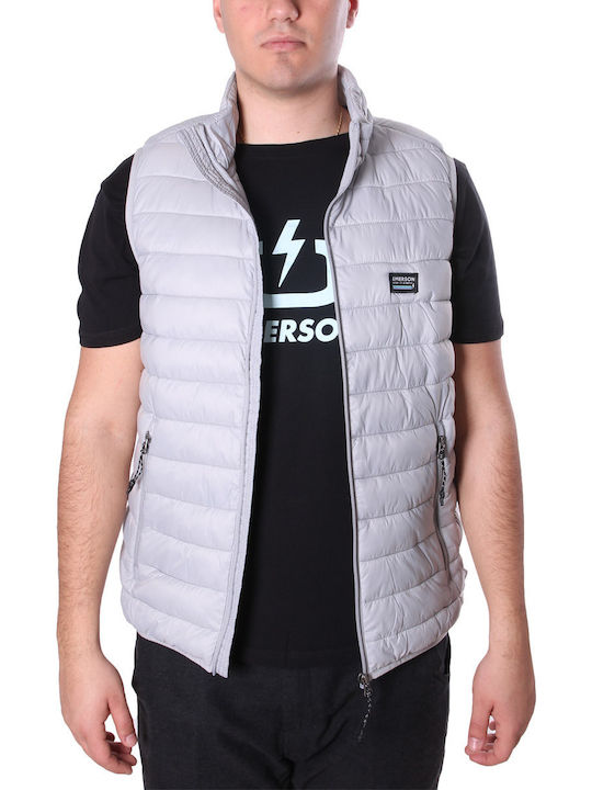 Sleeveless Jacket Puffer Silver Ice