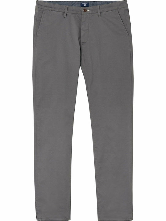 Trousers Chino Elastic in Slim Fit Gray
