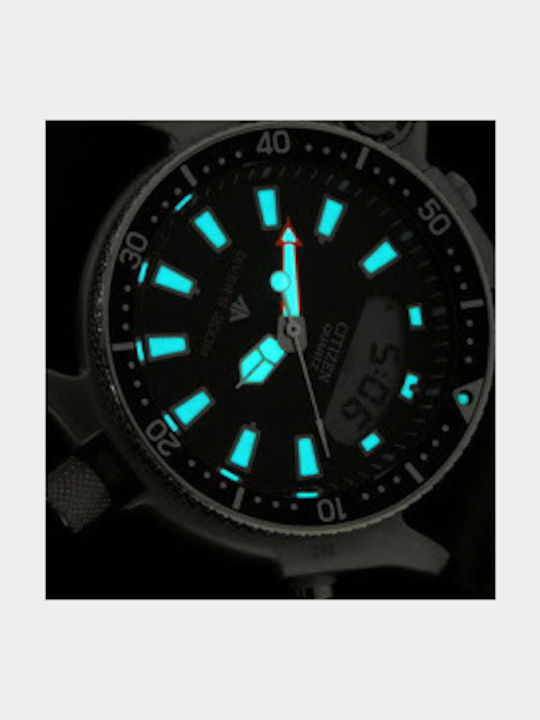 Citizen Promaster Aqualand Ανδρικό Ρολόι 48mm Μπαταρίας με Μαύρο Καουτσούκ Λουράκι
