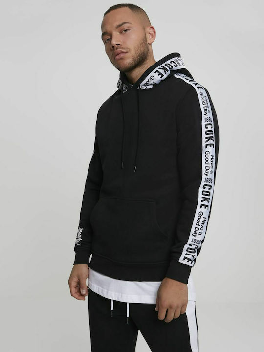 Merchcode Coke Tape Kapuzenpulli Schwarz