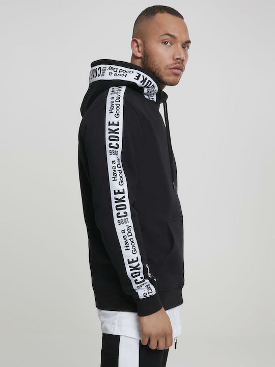 Merchcode Coke Tape Kapuzenpulli Schwarz