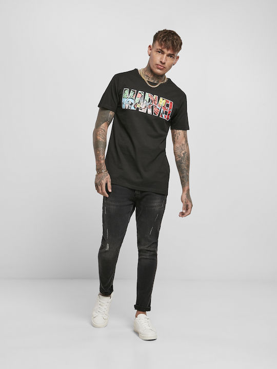 Merchcode Marvel Logo Character Tee Black