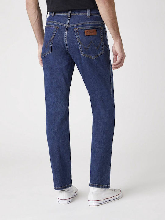 Texas Men's Jeans Pants Elastic with Regular Straight Fit Navy Blue