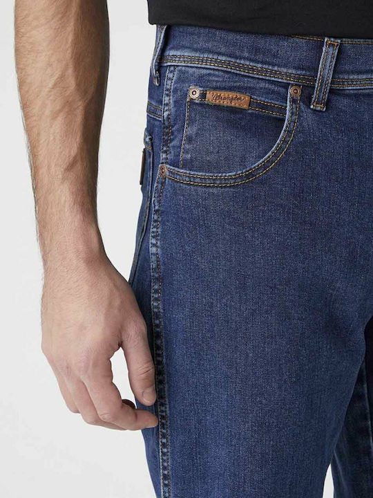 Texas Men's Jeans Pants Elastic with Regular Straight Fit Navy Blue
