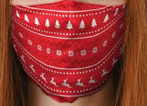 Puckator Christmas Face Covering Red Christmas Jumper Pattern Large 1τμχ