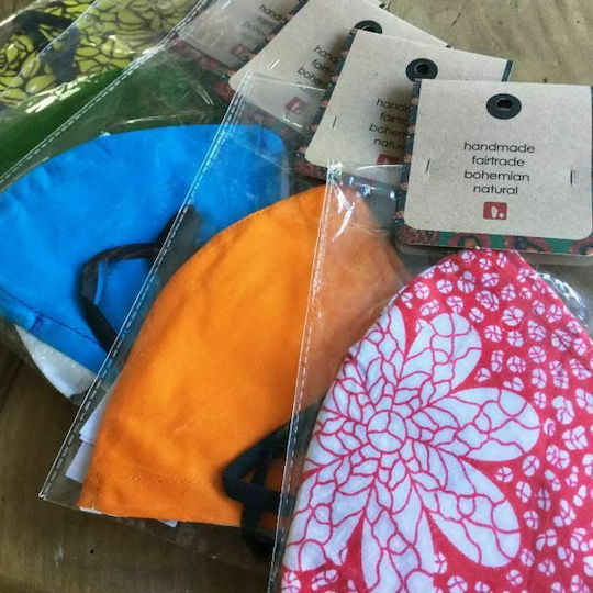 Synchronia Fabric Mask with Filter Pocket & Wire Protective Mask Fabric Medium Blue BHP001M-M-BF 1pcs