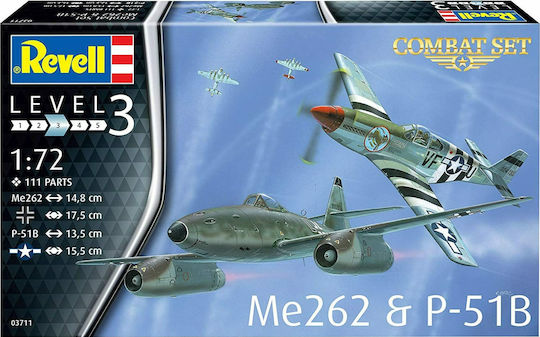 Revell Modellfigur Flugzeug 111 Teile im Maßstab 1:72 mit Kleber und Farben