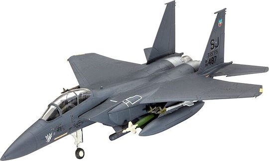 Revell F-15E Strike Eagle & Bombs Modeling Figure Airplane 70 Pieces in Scale 1:144 with Glue and Paints 13.2x8.2cm.