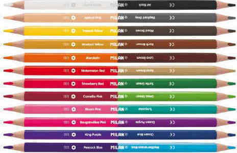 Milan Colored Pencil Set Bicolored Package of 1 packages