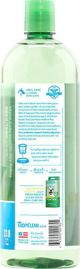 Tropiclean Fresh Breath + Digestive Support Στοματικό Διάλυμα για Σκύλους & Γάτες κατά της Πέτρας & Πλάκας 470ml