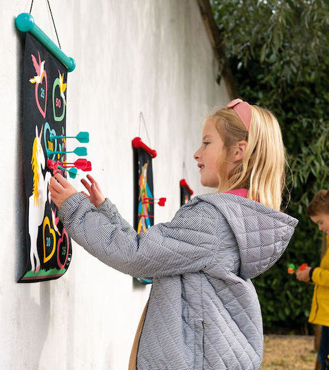 Scratch Europe Set with Target & Darts Children's Magnetic Target 2 Sides with 6 Darts - Unicorns